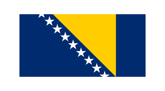 Flag of Bosnia and Herzegovina. Bosnia and Herzegovina national flag vector illustration.