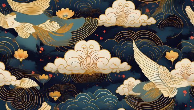 cloud dancer seamless luxury geometric pattern