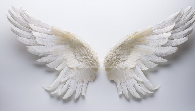 white angle wings white background