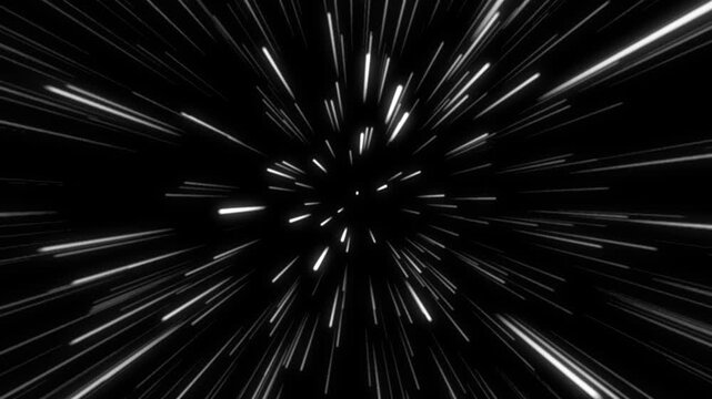 Abstract 4K white Stupid Simple Light Speed Animation in After Effects, Neon Lines Zoom Looping Background.