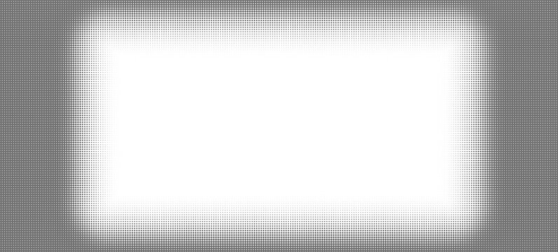 Black dotted stamp frame with serrated edge and halftone texture for label design template overlay today