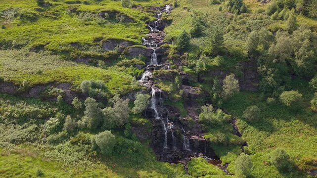 Sruth Ban Falls in Lochgoilhead argyll Scotland. 