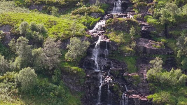 Sruth Ban Falls in Lochgoilhead argyll Scotland. 