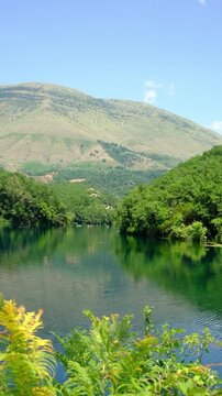 blue eye, syri i kater, Albania. Emerald green spring, close to Gjirokaster or Saranda. High quality FullHD footage