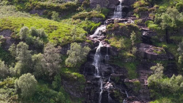 Sruth Ban Falls in Lochgoilhead argyll Scotland. 