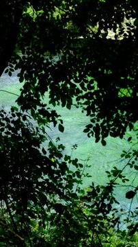 blue eye, syri i kater, Albania. Emerald green spring, close to Gjirokaster or Saranda. High quality FullHD footage