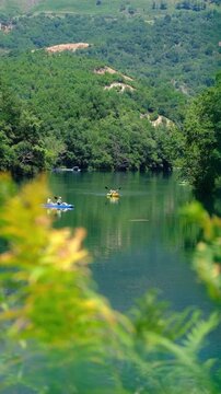 blue eye, syri i kater, Albania. Emerald green spring, close to Gjirokaster or Saranda. High quality FullHD footage