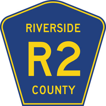 Riverside County R2 Highway Marker Shield