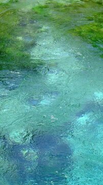 blue eye, syri i kater, Albania. Emerald green spring, close to Gjirokaster or Saranda. High quality FullHD footage