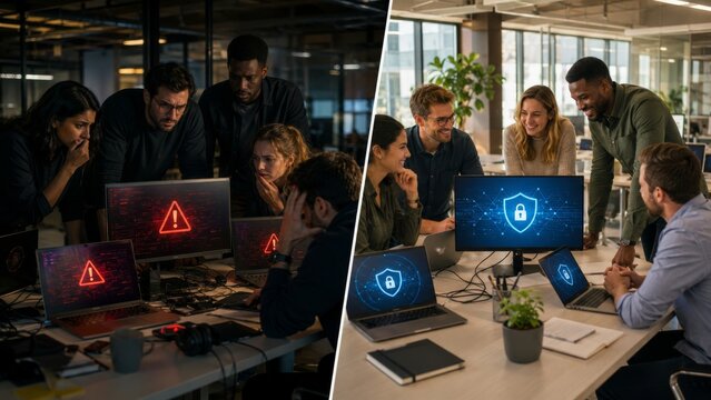 Security breach control room and secure collaborative office