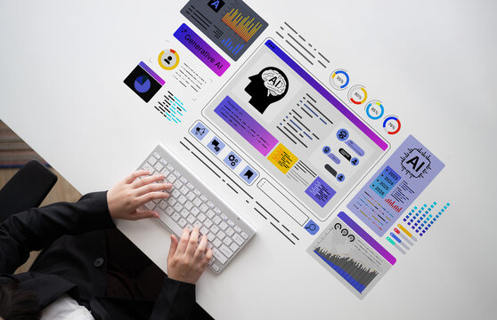 AI analytics dashboard interface for monitoring performance and data insights. Dashboard metrics, dashboard reporting, dashboard automation, visualization for enterprise platforms. Corpus