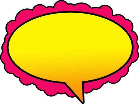 Colorful Patterned Speech Bubbles Set