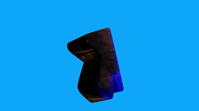 Dark 3d computer mouse cursor pointer icon isolated on a bright blue background for web design use