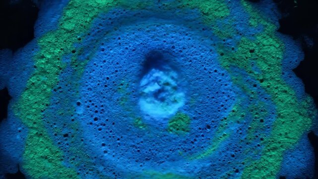 Abstract Bioluminescent Blue and Green Organic Echolocation Radar Pulses