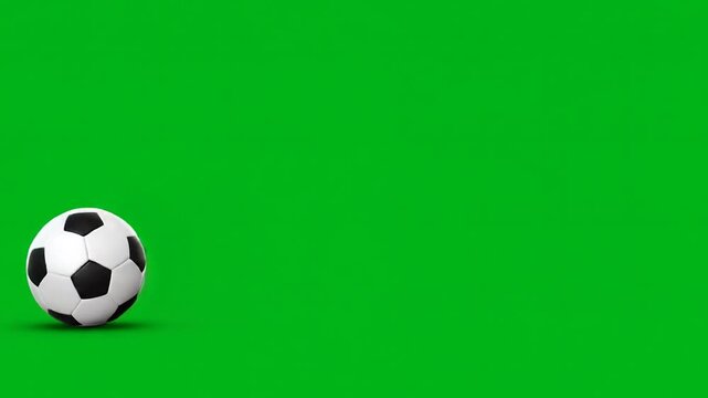 Soccer Ball on Green Screen Chroma Key Animation