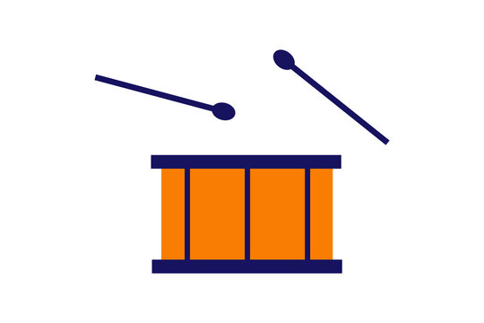 Snare drum icon PNG with transparent background. Percussion clipart for marching band, orchestra, music education, concerts, logos, apps and creative design projects. High resolution illustration