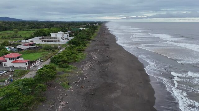 Aerial view of the beautiful Jac&oacute; Beach, Costa Rica