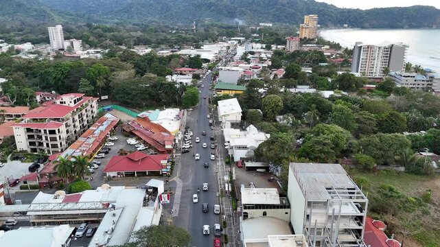aerial view of the city Jaco Costa Rica