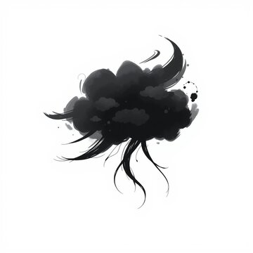 Mysterious Black Cloudy Abstract