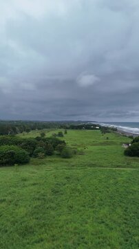 view of the coast of costa rica playa hermosa jaco beach