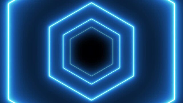 3d rendering seamless loop motion of tunnel with pink and blue neon light. VJ light event particles concert intro game edm music stage party openers titles led neon tunnel background loop