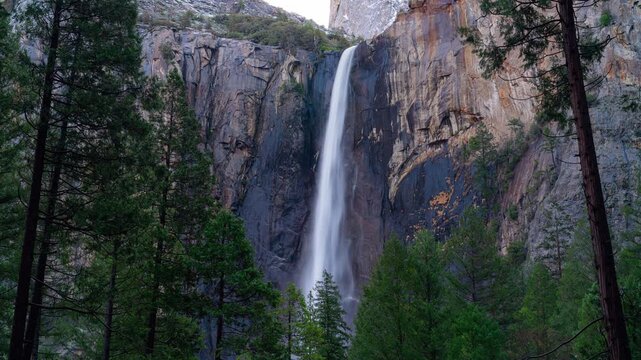 Bridalveil Fall Waterfall in Yosemite National Park
