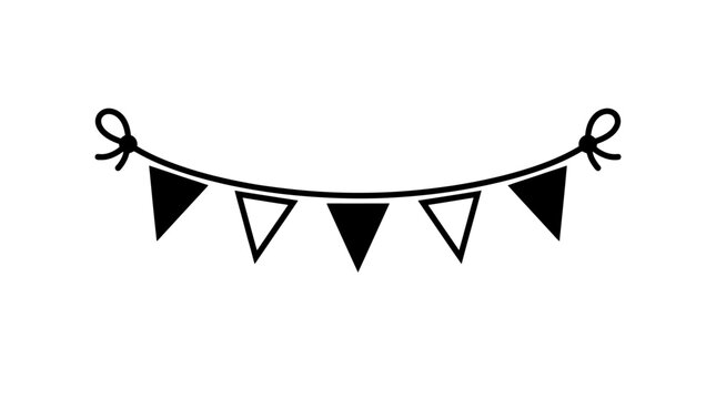 Bunting flags festive decoration triangle banner string