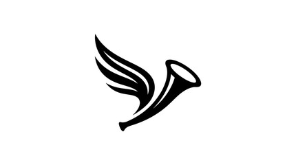 Fototapeta premium Winged horn symbol