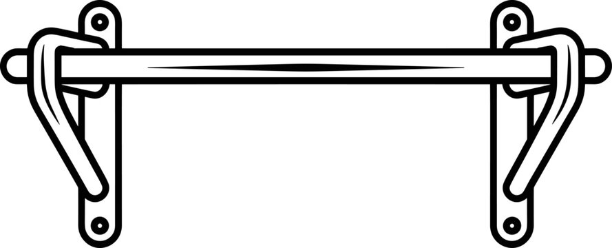 Wall mounted pull up bar for fitness and strength training