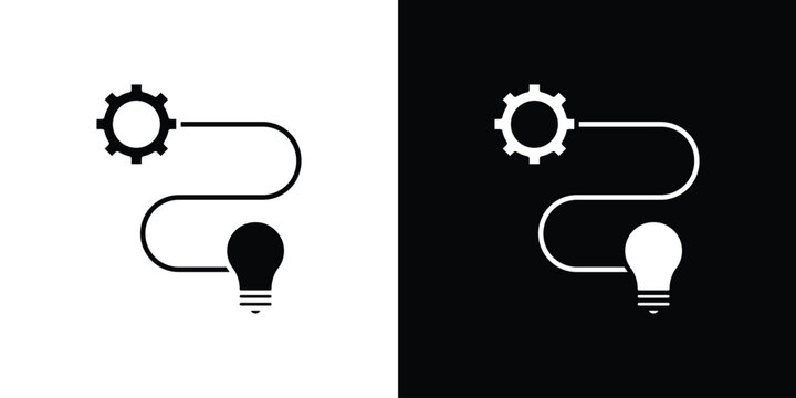Implementation icon outline clipart set. EPS10