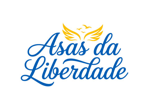vector Brazil Independence Day Celebration Asas da Liberdade Logo with Wings and Birds Symbolizing Freedom and Patriotism on transparent background