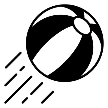 beach ball icon with solid style