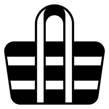 beach bag icon with solid style