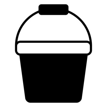 bucket icon with solid style