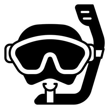diving mask icon with solid style