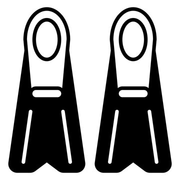fins icon with solid style