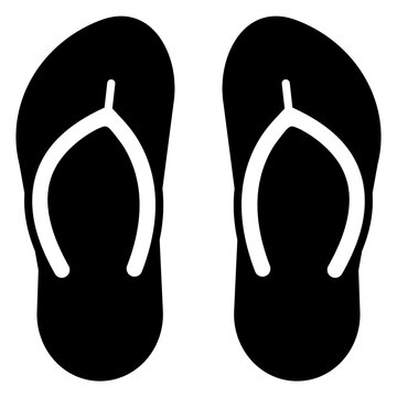 flipflops icon with solid style