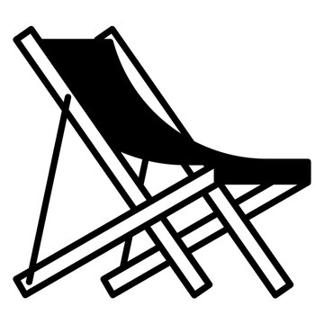 deckchair icon with solid style