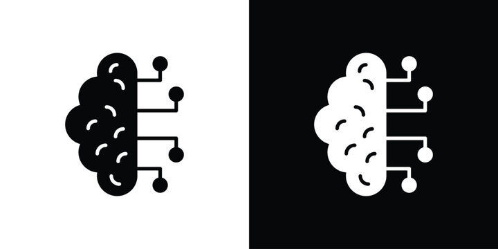 Brain circuit icon for creative designs