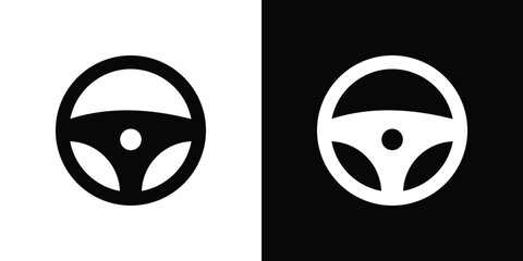 Steering wheel icon for creative designs © basit