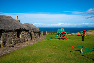 Skye Museum of Island Life with Traditional Thatched Cottages on the Isle of Skye, Scotland © Jaime