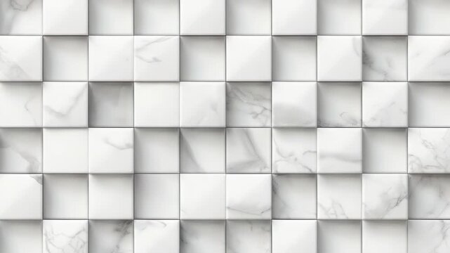 Abstract Marble Cube Texture: A seamless pattern of white marble cubes with a subtle, elegant texture creates a modern and sophisticated backdrop, offering a sense of depth and dimension.