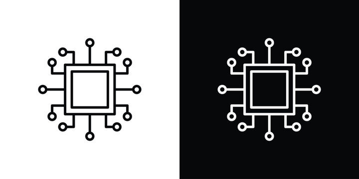Computer science icon vector logos kit. EPS10