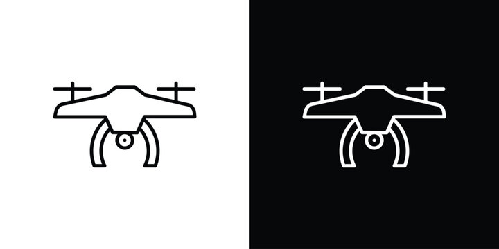 Drone icon vector logos kit. EPS10