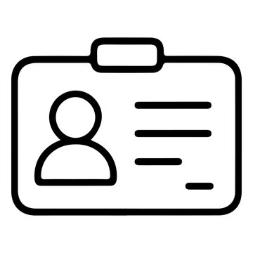 ID Card and Identification Badge Icon