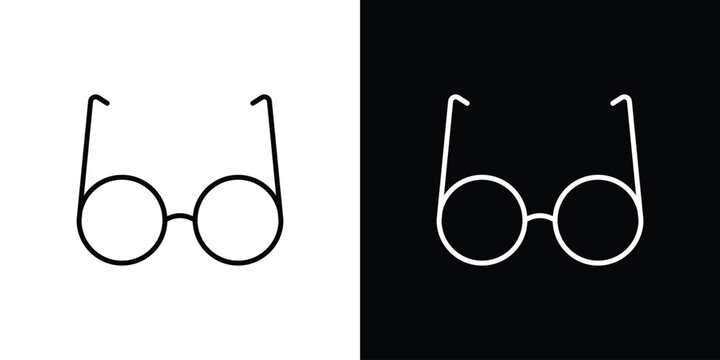 Eye glasses icon vector logos kit. EPS10