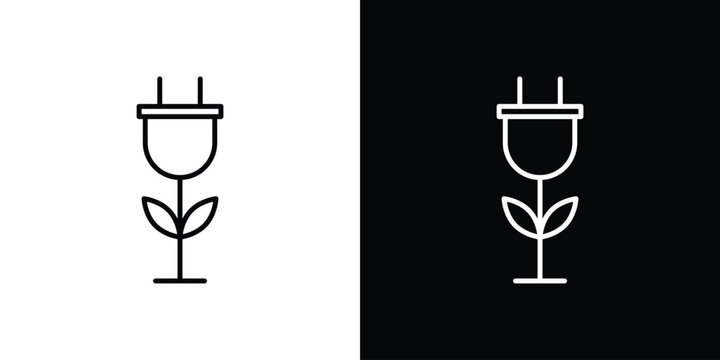 Green energy icon vector logos kit. EPS10