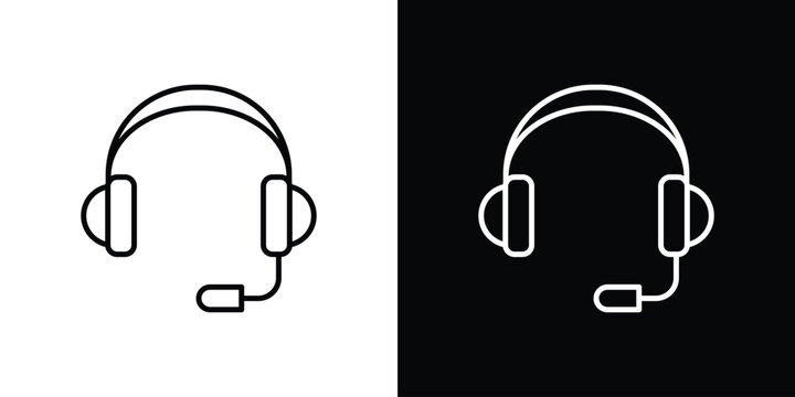 Headphones icon vector logos kit. EPS10