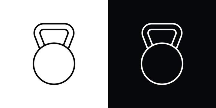 Kettlebell icon vector logos kit. EPS10