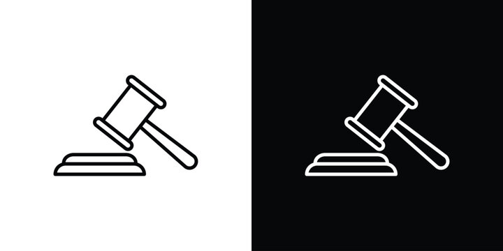 Law icon vector logos kit. EPS10